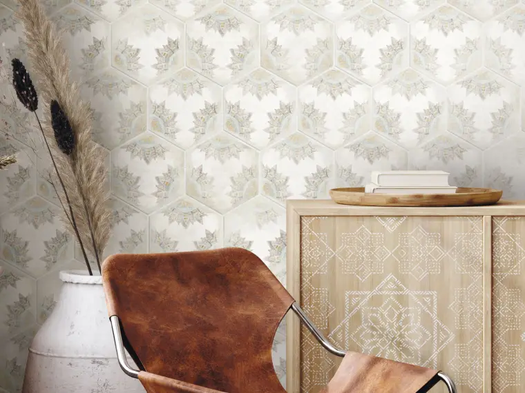 Nanda Tiles Habitania — πορσελανάτο πλακάκι δαπέδου και τοίχου με διακοσμητικό σχέδιο, για εσωτερικούς και εξωτερικούς χώρους