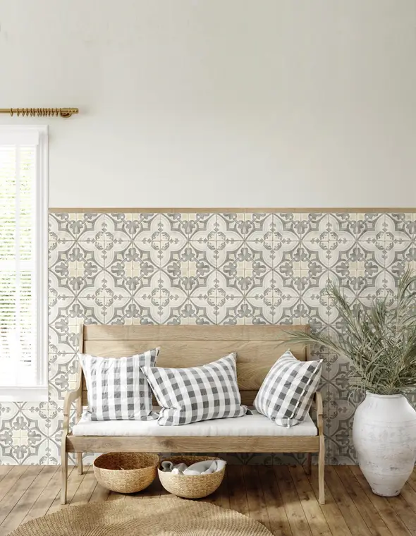 Nanda Tiles Villa Remi — πορσελανάτο πλακάκι δαπέδου και τοίχου με διακοσμητικό σχέδιο, για εσωτερικούς και εξωτερικούς χώρους