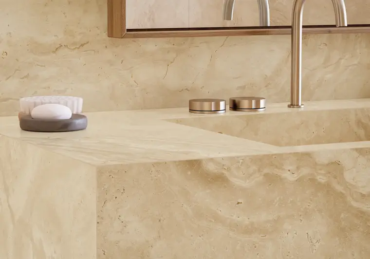 Πλακάκια NuovoCorso Alabastrino Beige — πορσελανάτο, όνυχας, 162×324 cm