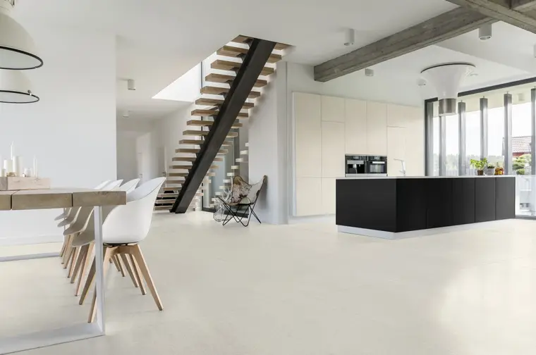 NuovoCorso Boulevard White — πορσελανάτο πλακάκι δαπέδου και τοίχου με όψη τσιμέντου