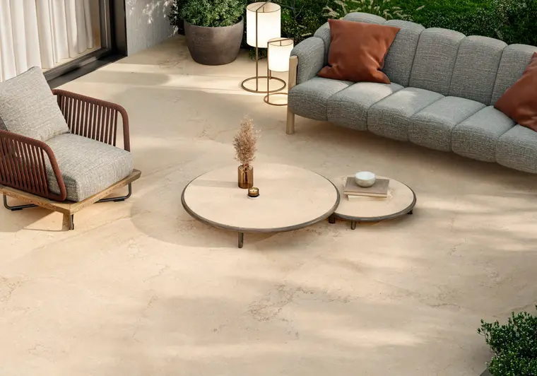 NuovoCorso Geostone Almond — πορσελανάτο πλακάκι δαπέδου και τοίχου με όψη πέτρας