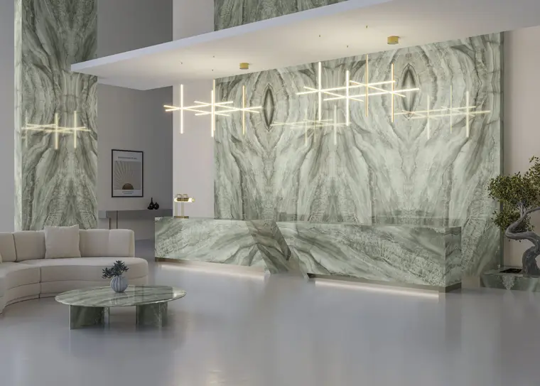 NuovoCorso Glam Green — πορσελανάτο πλακάκι δαπέδου και τοίχου με διακοσμητικό σχέδιο