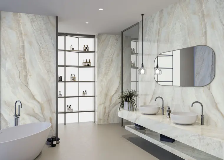 NuovoCorso Glam Ivory — πορσελανάτο πλακάκι δαπέδου και τοίχου με διακοσμητικό σχέδιο