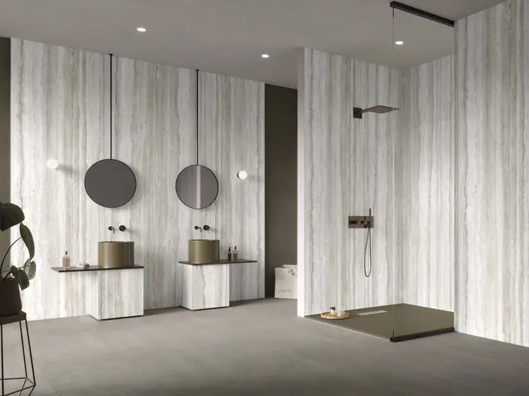 NuovoCorso Heaven Travertino Taupe — πορσελανάτο πλακάκι δαπέδου και τοίχου με όψη τραβερτίνη