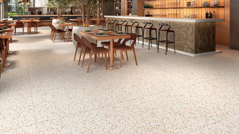 Pavigrés Terrazzo — πορσελανάτο πλακάκι με όψη terrazzo