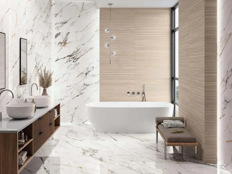 Porcelanite Dos Firenze — πορσελανάτο πλακάκι δαπέδου και τοίχου με όψη μαρμάρου