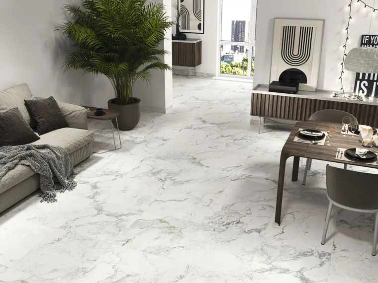 Porcelanite Dos Iguazú — πορσελανάτο πλακάκι δαπέδου και τοίχου με όψη μαρμάρου, για εσωτερικούς και εξωτερικούς χώρους