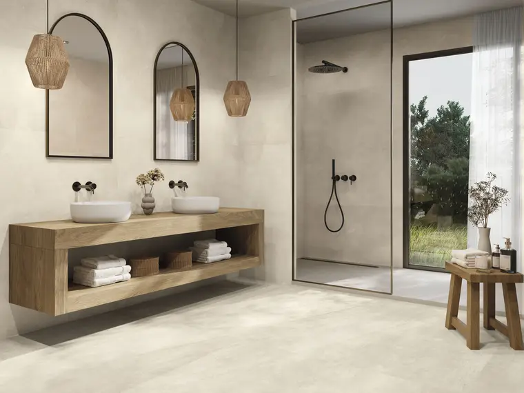 Porcelanite Dos Kioto — πορσελανάτο πλακάκι δαπέδου και τοίχου με όψη τσιμέντου