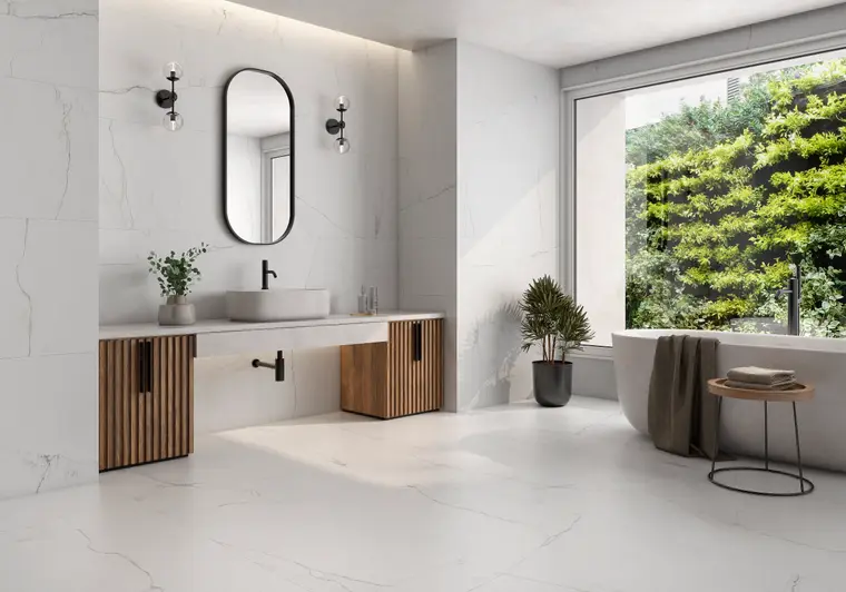 Prissmacer Lab. Bianco Mare / SG Bianco Mare — ολόμαζο πορσελανάτο πλακάκι δαπέδου και τοίχου