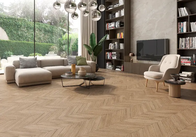 Prissmacer Rlv. Chevron — πορσελανάτο πλακάκι δαπέδου και τοίχου