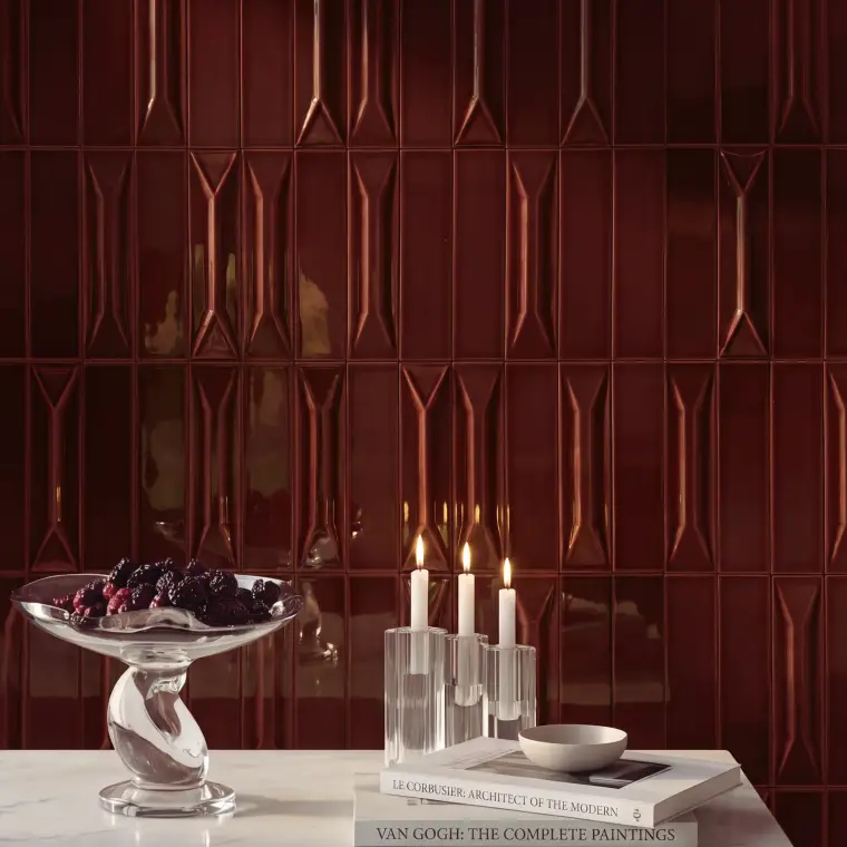 Πλακάκια Quintessenza Ceramiche Gatsby — κεραμικό λευκής πάστας, μονόχρωμο, γυαλιστερό, 5×20 cm