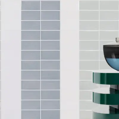 Πλακάκια Quintessenza Ceramiche Genesi — κεραμικό λευκής πάστας, μονόχρωμο, ματ, 13,2×40 cm