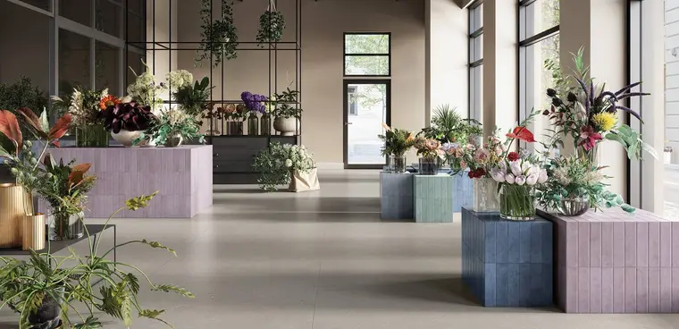 Πλακάκια RAK Ceramics Creative Concrete P Brick — πορσελανάτο, τσιμέντο, ανάγλυφο, 31×31 cm