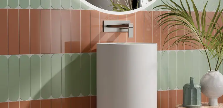 RAK Ceramics Glow Bricks — κεραμικό πλακάκι τοίχου με διακοσμητικό σχέδιο