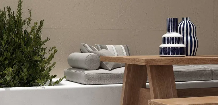 RAK Ceramics Pietra Di Bourges Soft — πορσελανάτο πλακάκι δαπέδου και τοίχου με όψη πέτρας, για εσωτερικούς και εξωτερικούς χώρους