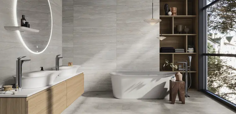 RAK Ceramics Portland Stone — πορσελανάτο πλακάκι με όψη πέτρας