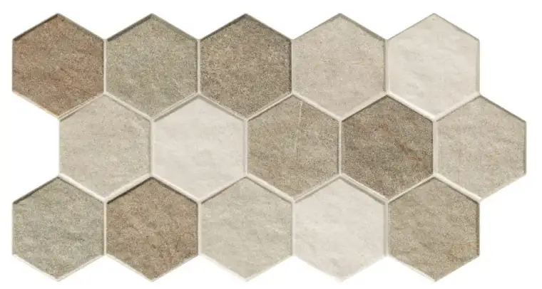 Πλακάκια Realonda Stonehenge Hex — πορσελανάτο, πέτρα, ματ, 26,5×51 cm