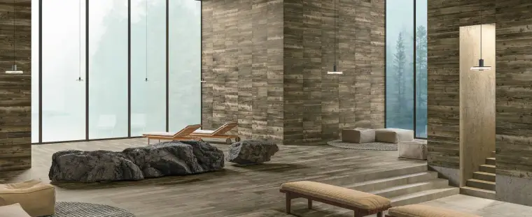 Πλακάκια Ceramiche Refin Cortina — πορσελανάτο, ξύλο, ματ, 25×150 cm