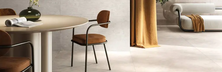 Ceramiche Refin Etherea — πορσελανάτο πλακάκι δαπέδου και τοίχου με όψη πέτρας, για εσωτερικούς και εξωτερικούς χώρους