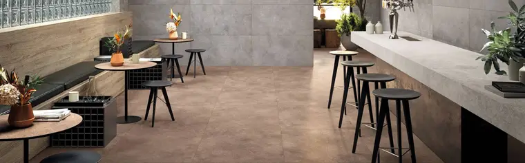 Ceramiche Refin Osmos — πορσελανάτο πλακάκι δαπέδου και τοίχου με όψη τσιμέντου, για εσωτερικούς και εξωτερικούς χώρους