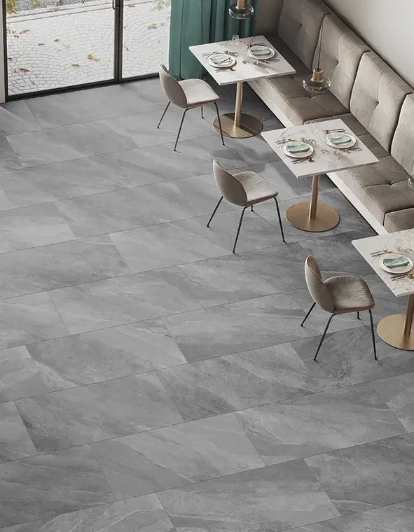 Saime Ceramiche Titano — ολόμαζο πορσελανάτο πλακάκι δαπέδου και τοίχου με όψη πέτρας, για εσωτερικούς και εξωτερικούς χώρους