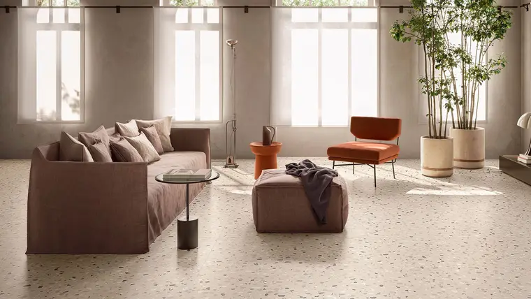 Πλακάκια Ceramica Sant'Agostino Deconcrete — πορσελανάτο, terrazzo, ματ, 120×278 cm
