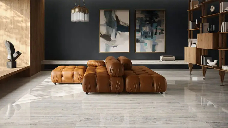 Ceramica Sant'Agostino Invictus — πορσελανάτο πλακάκι δαπέδου και τοίχου με όψη τραβερτίνη, για εσωτερικούς και εξωτερικούς χώρους