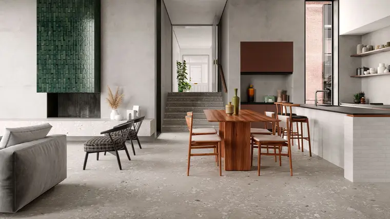 Ceramica Sant'Agostino Logico — πορσελανάτο πλακάκι δαπέδου και τοίχου με όψη τσιμέντου, για εσωτερικούς και εξωτερικούς χώρους