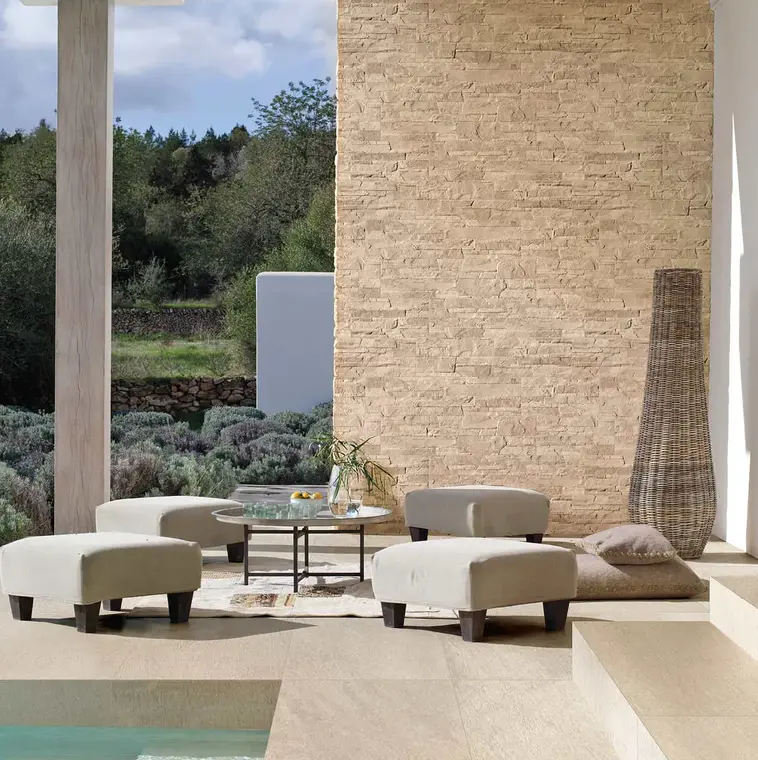 Sichenia Pavé Wall Dolmen — πορσελανάτο πλακάκι δαπέδου και τοίχου με όψη πέτρας, για εσωτερικούς και εξωτερικούς χώρους