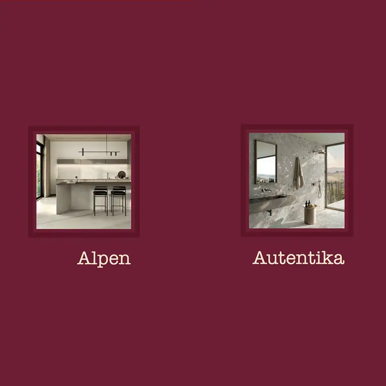 Πλακάκια Tuscania Alpen — πορσελανάτο, πέτρα, 122×122,2 cm