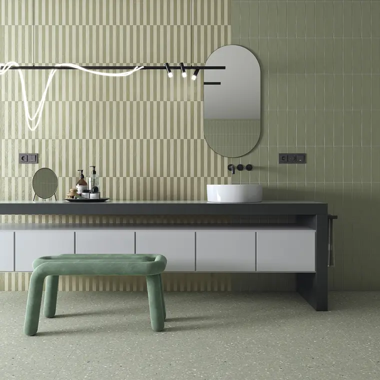 Vives Ceramica Niza — πορσελανάτο πλακάκι δαπέδου και τοίχου με όψη terrazzo, για εσωτερικούς και εξωτερικούς χώρους