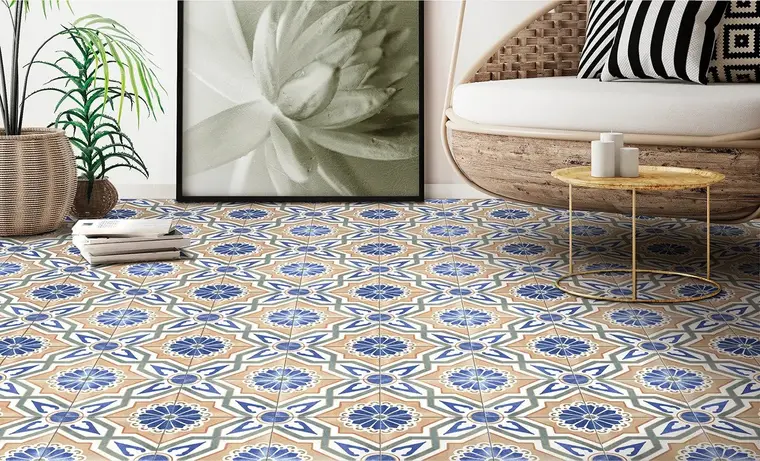 Πλακάκια Xclusive Ceramica Caribbean — πορσελανάτο, διακοσμητικό, γυαλιστερό, 20,5×20,5 cm