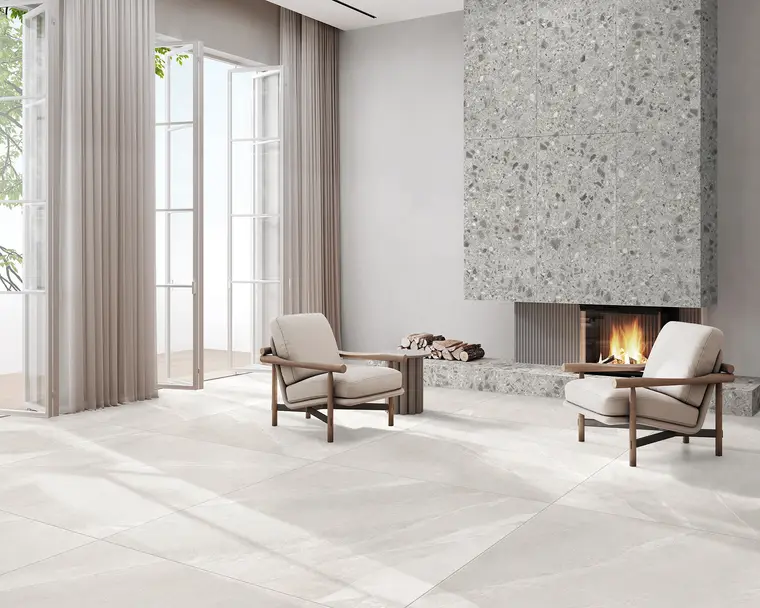 Xclusive Ceramica Pietra Lunare — ολόμαζο πορσελανάτο πλακάκι δαπέδου και τοίχου με όψη πέτρας, για εσωτερικούς και εξωτερικούς χώρους