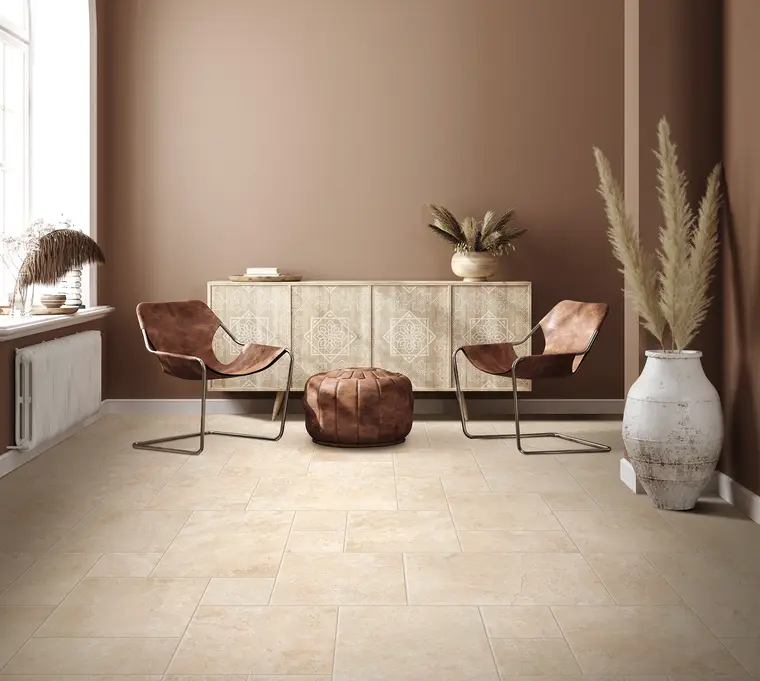 Xclusive Ceramica Tibur — πορσελανάτο πλακάκι δαπέδου και τοίχου με όψη τραβερτίνη